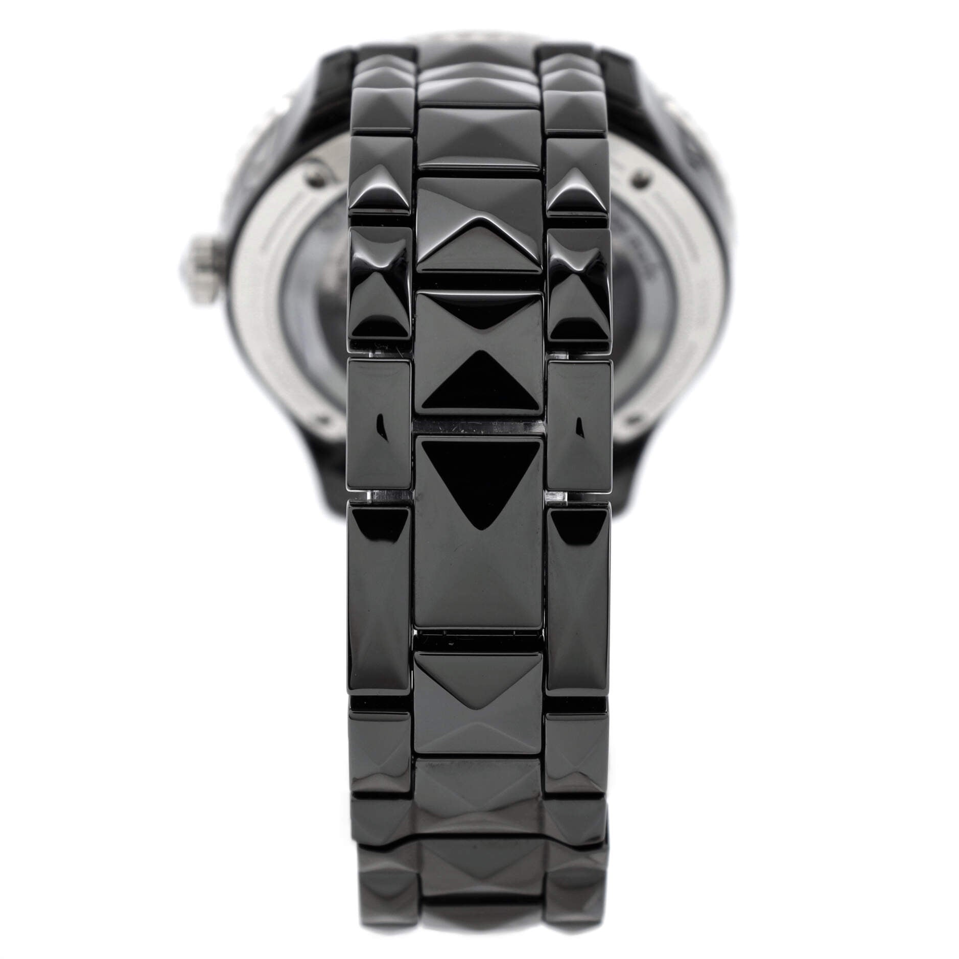 VIII Christal Automatic Watch Ceramic and Stainless Steel with Diamond Bezel and Dial 38