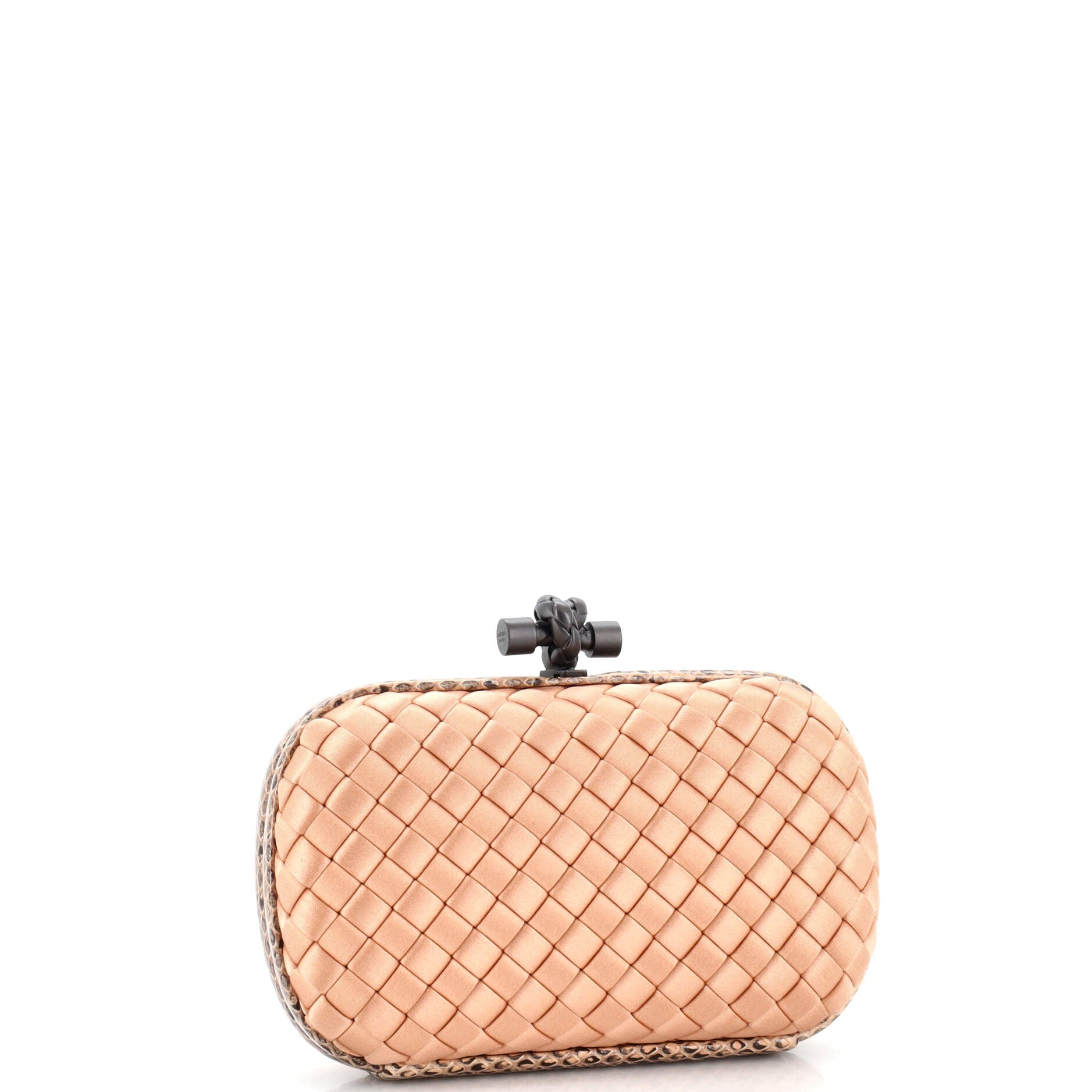 Box Knot Clutch Intrecciato Satin Small