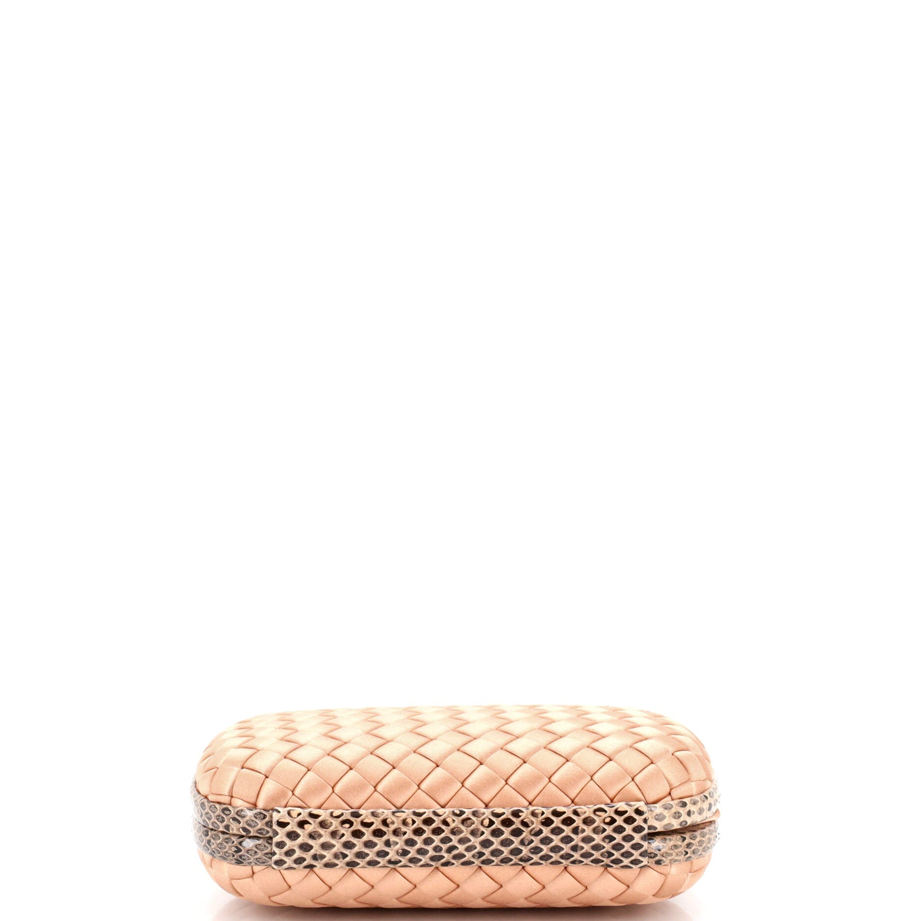 Box Knot Clutch Intrecciato Satin Small