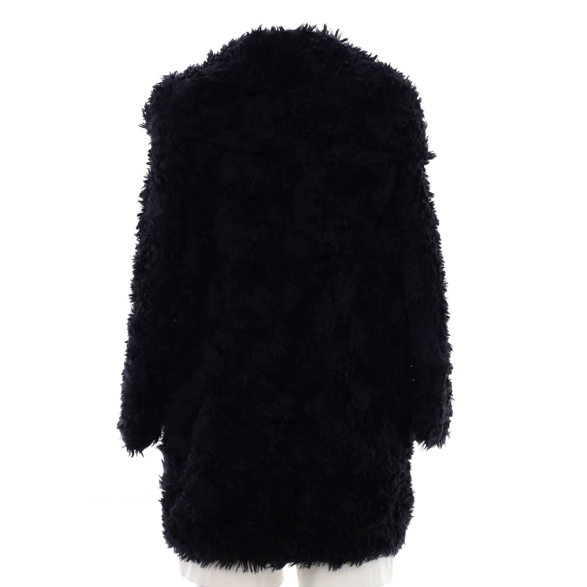 Women's Oversized Collar Coat Mohair and Cotton