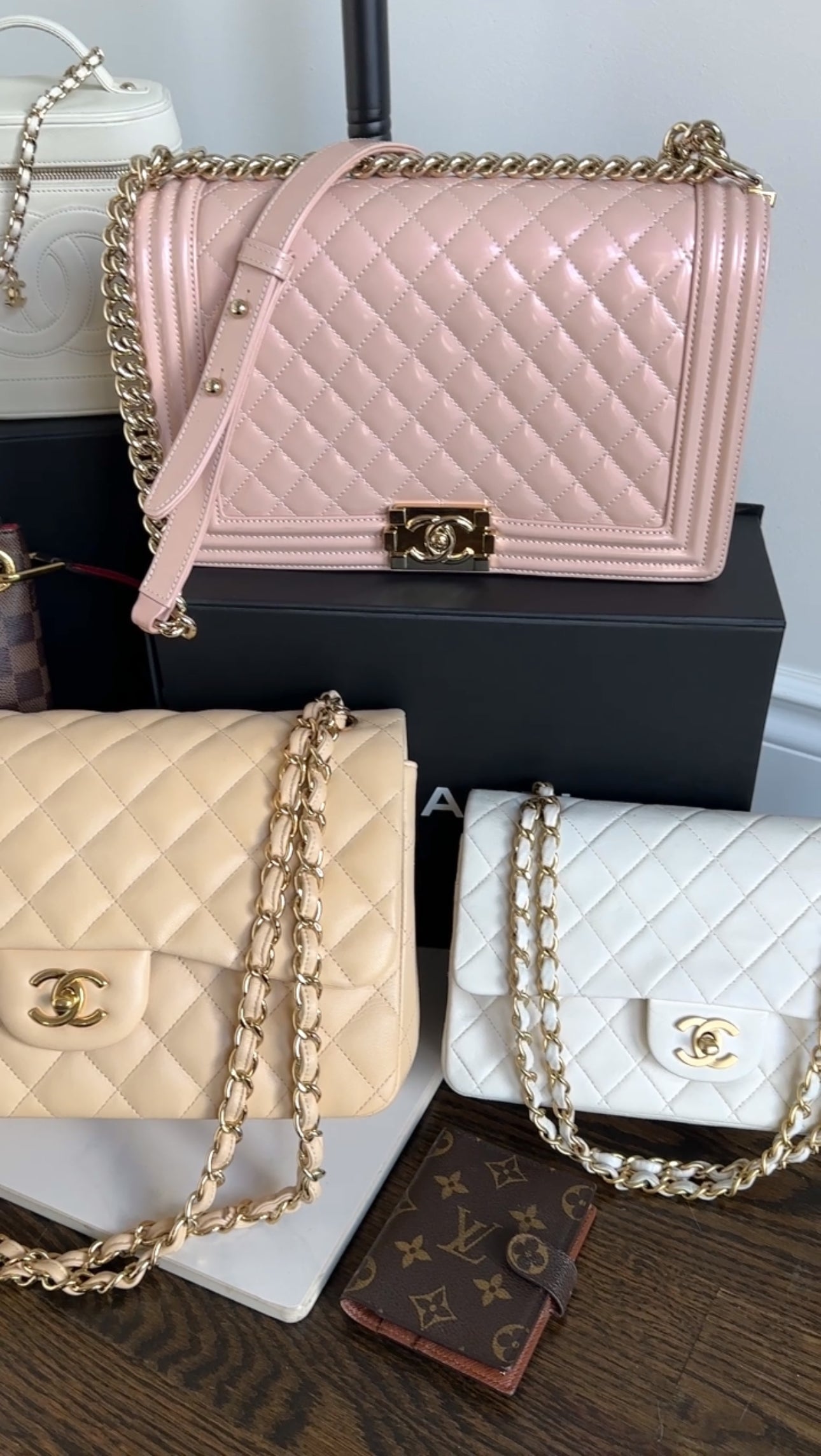 Chanel Vintage 2000 White Medium Classic Double Flap Bag GHW