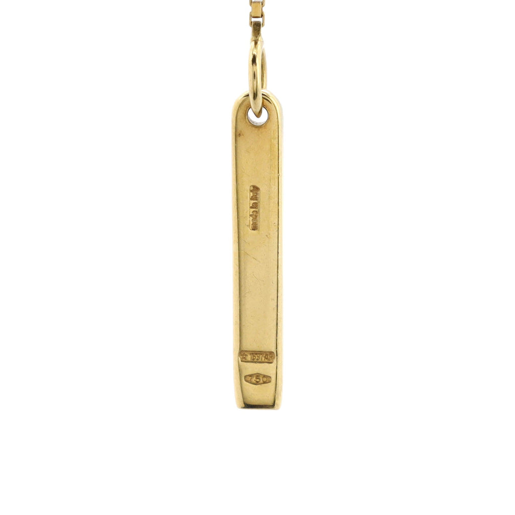 Logo Lariat Necklace 18K Yellow Gold