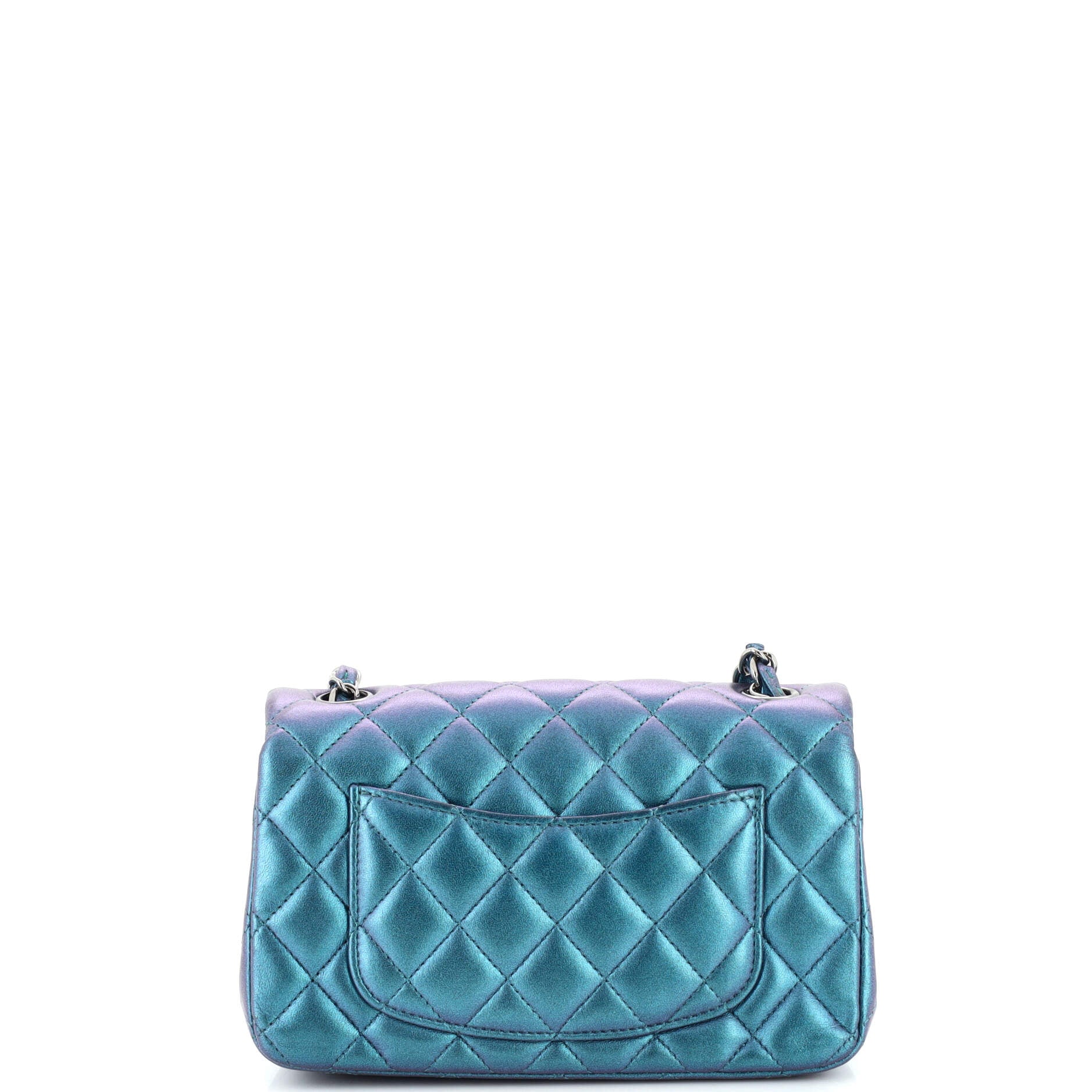 Classic Single Flap Bag Quilted Iridescent Calfskin Mini
