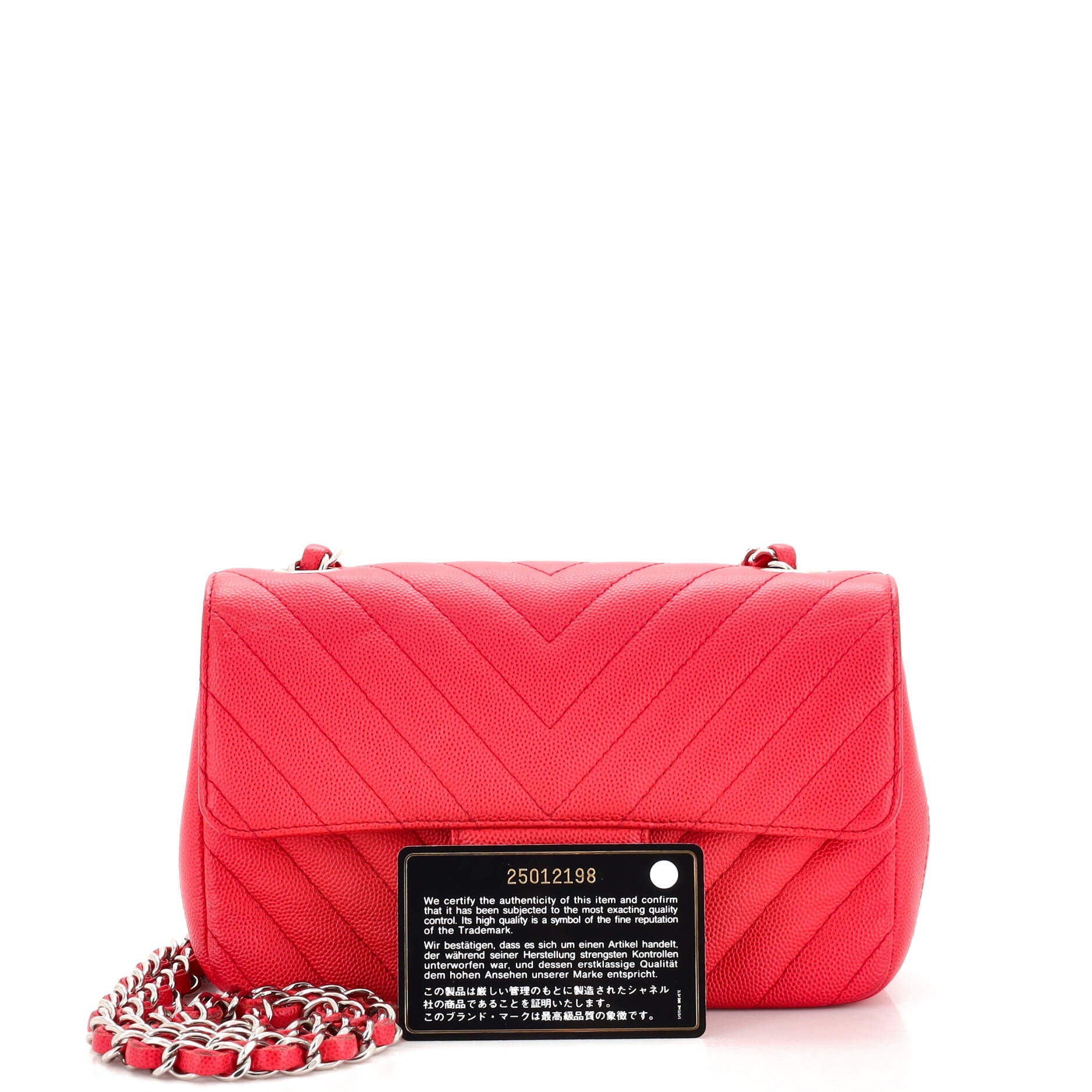 Classic Single Flap Bag Chevron Caviar Mini