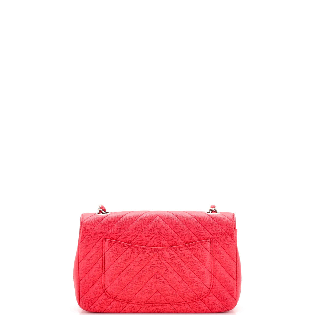 Classic Single Flap Bag Chevron Caviar Mini