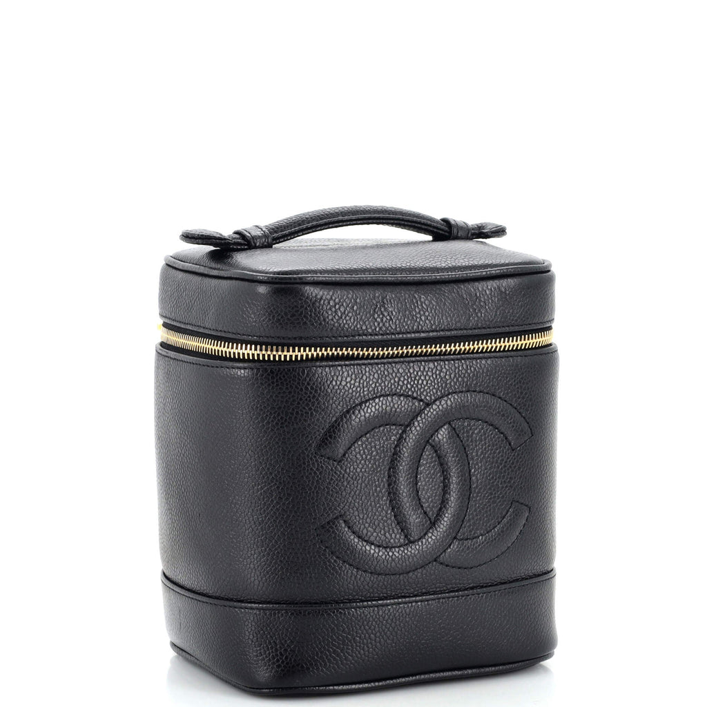 Vintage Timeless Cosmetic Case Caviar Tall