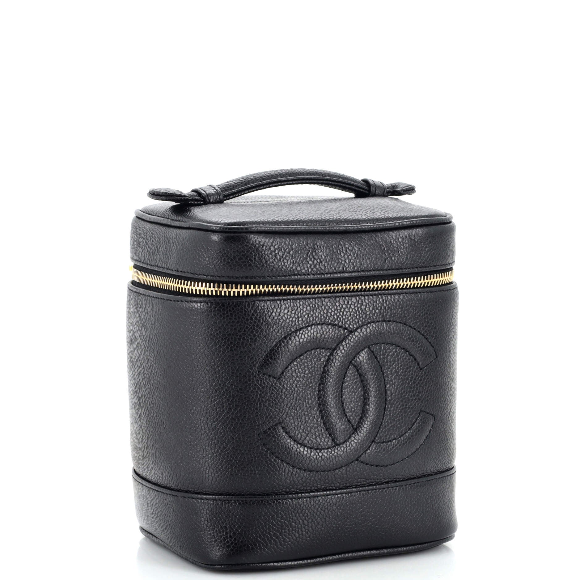 Vintage Timeless Cosmetic Case Caviar Tall