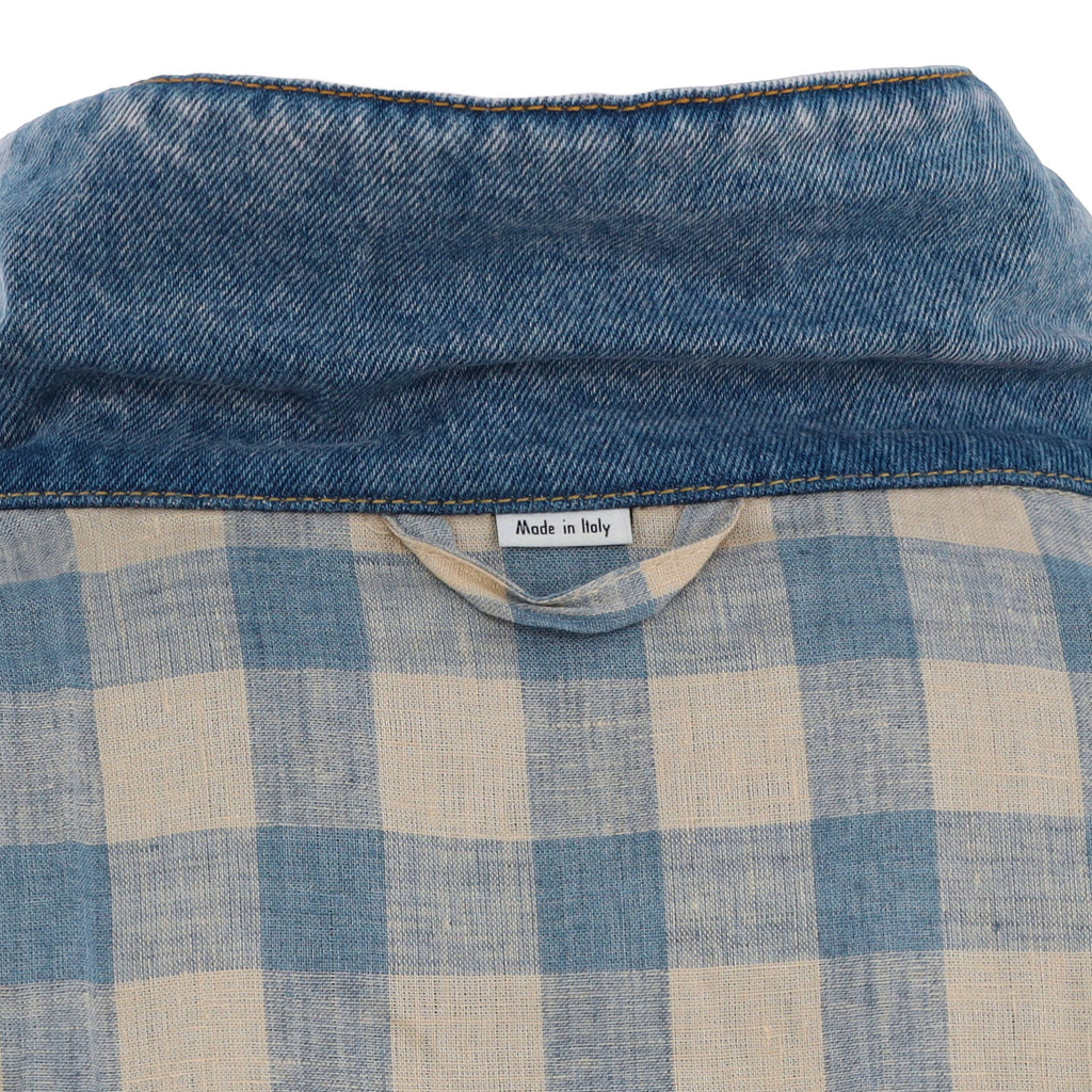 Button Up Jacket Embroidered Denim