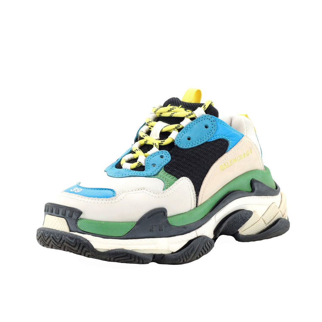 Men's Triple S Sneakers Fabric and Mesh with Faux Leather