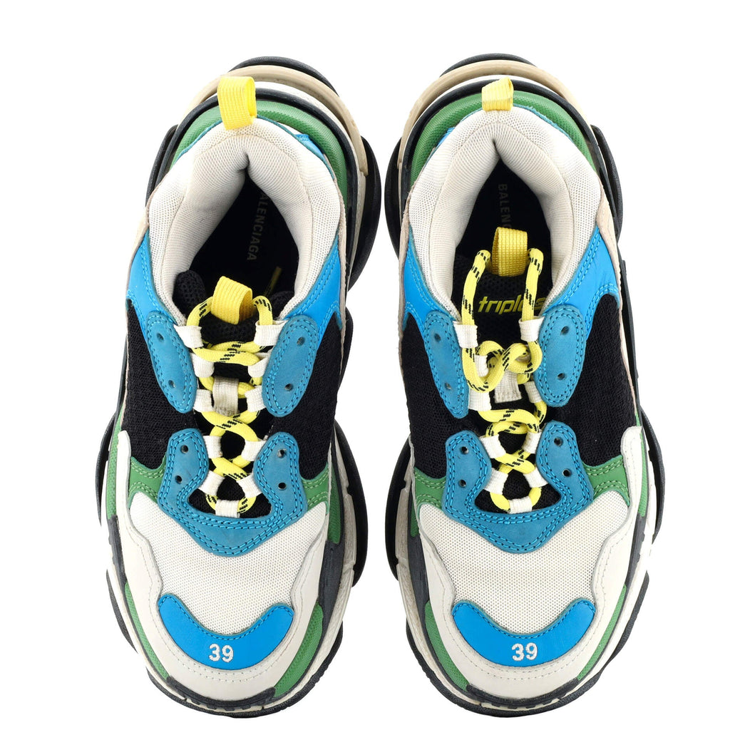 Men's Triple S Sneakers Fabric and Mesh with Faux Leather