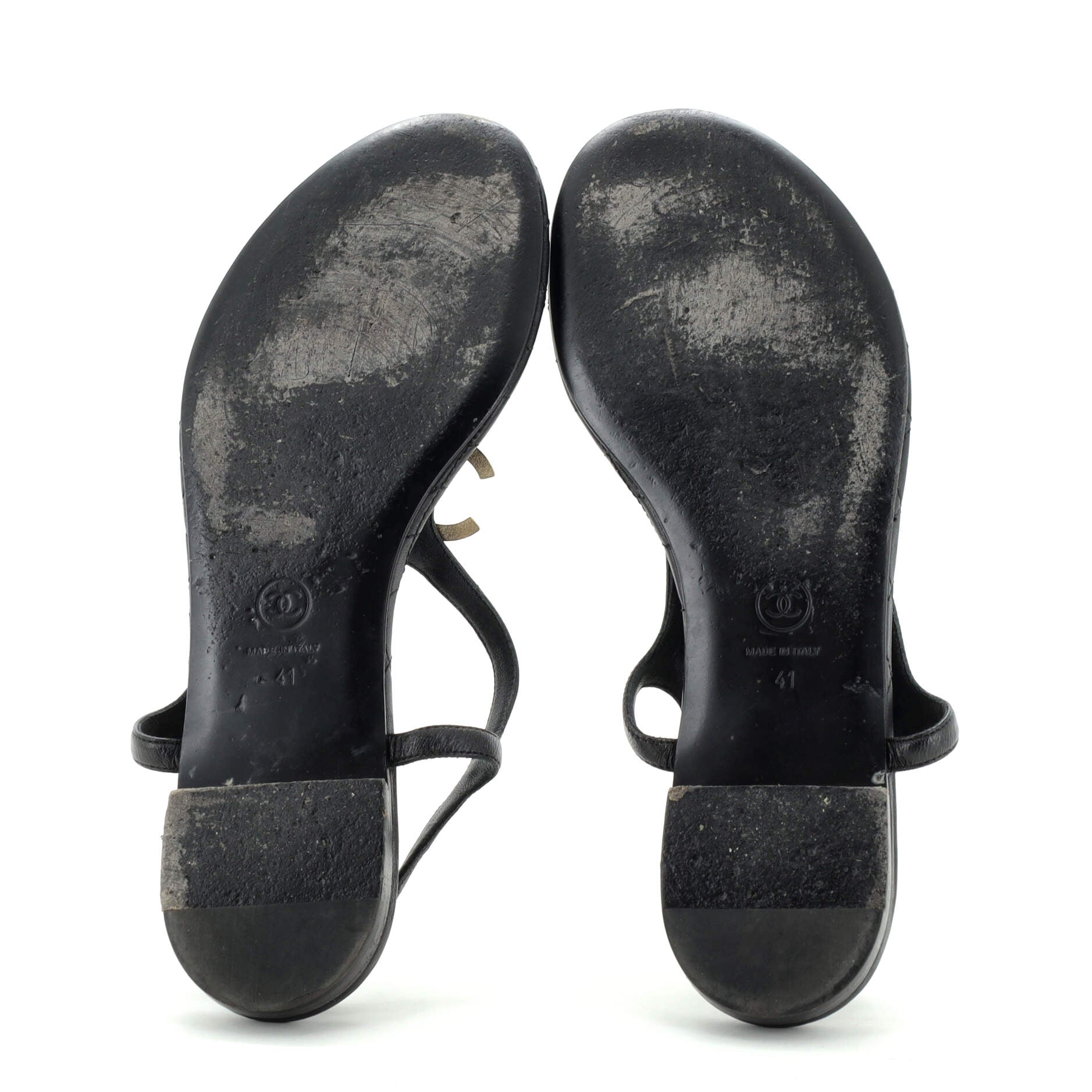 Women's CC T-Strap Sandals Leather