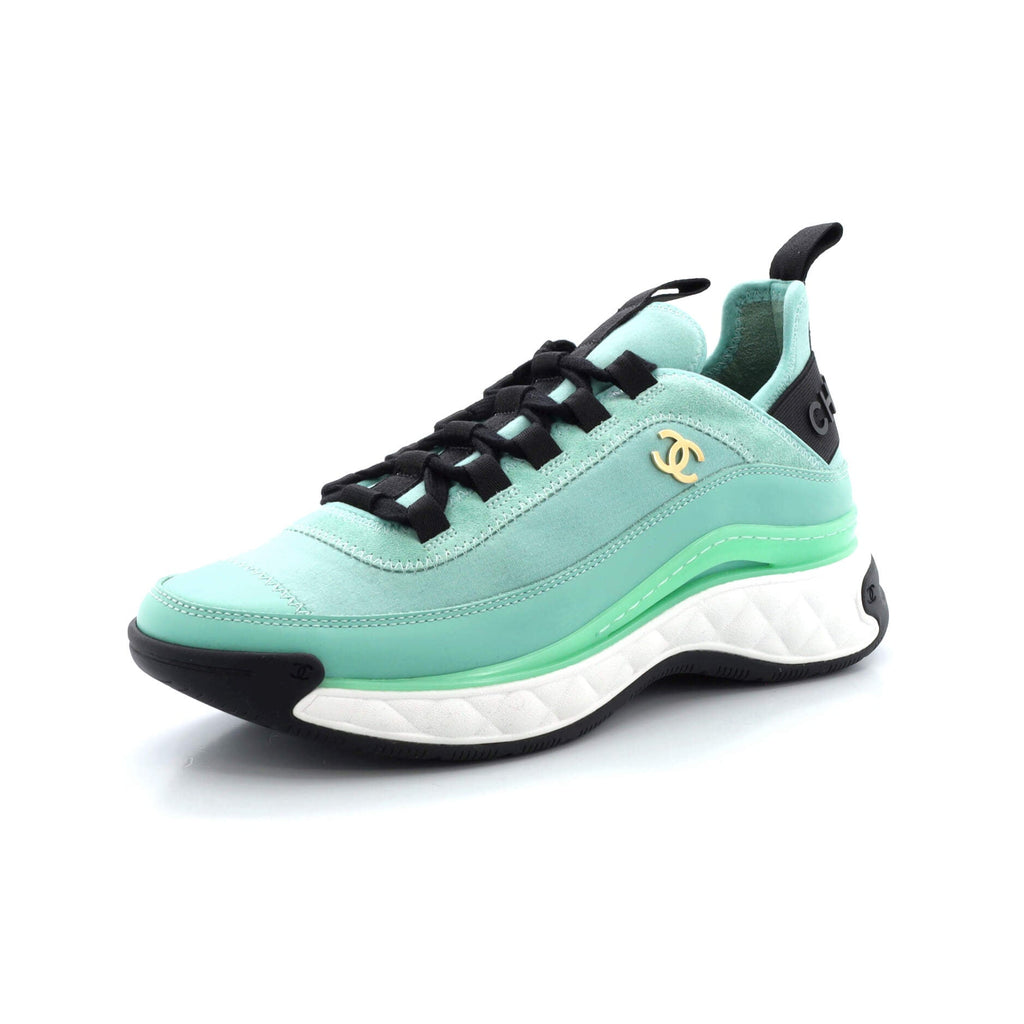 Women's CC Cap Toe Logo Sneakers Suede and Mixed Fibers