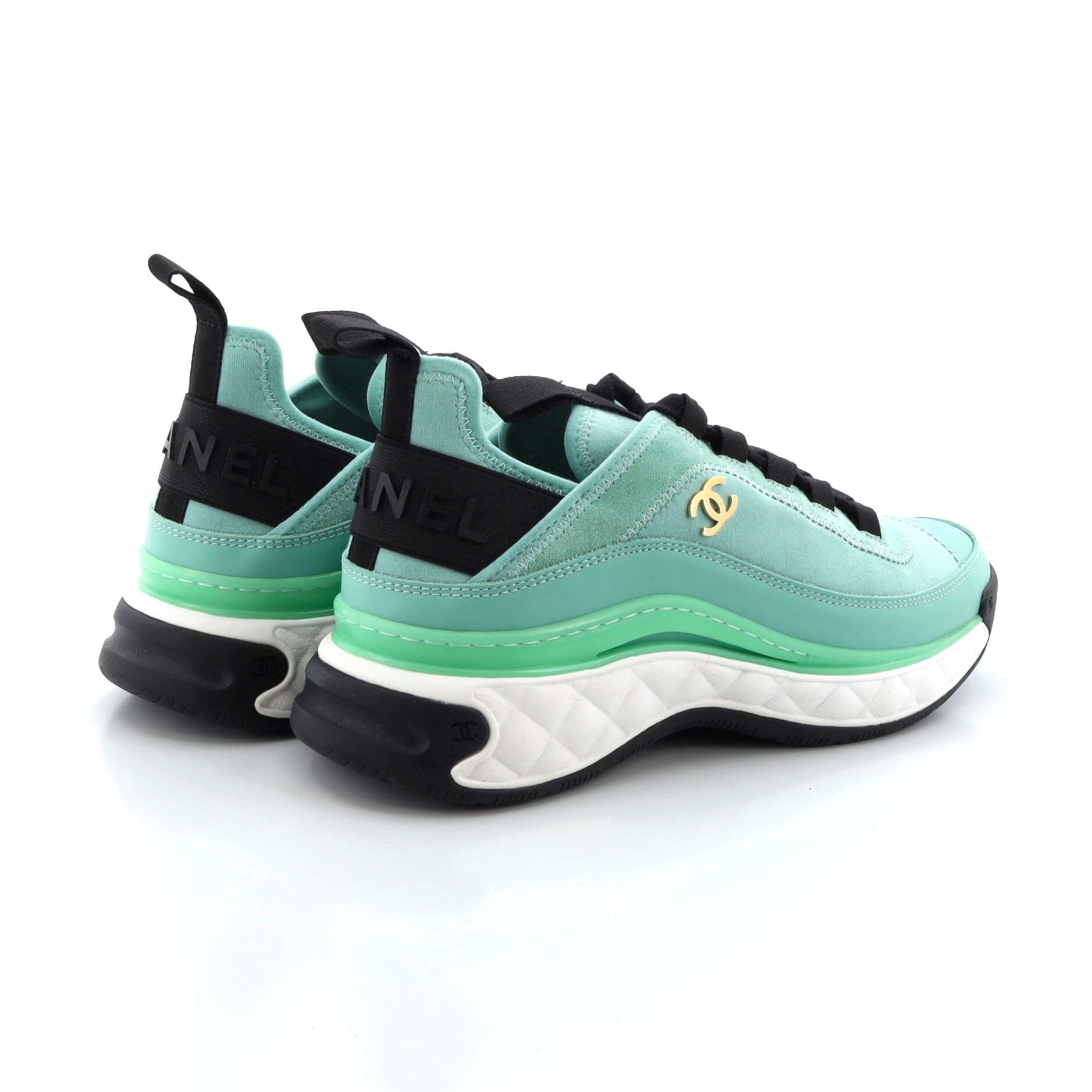 Women's CC Cap Toe Logo Sneakers Suede and Mixed Fibers