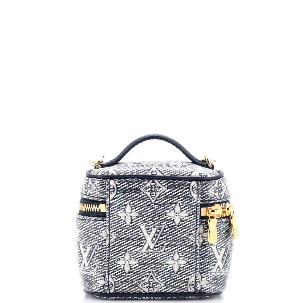 Vanity Handbag Monogram Jacquard Denim Micro