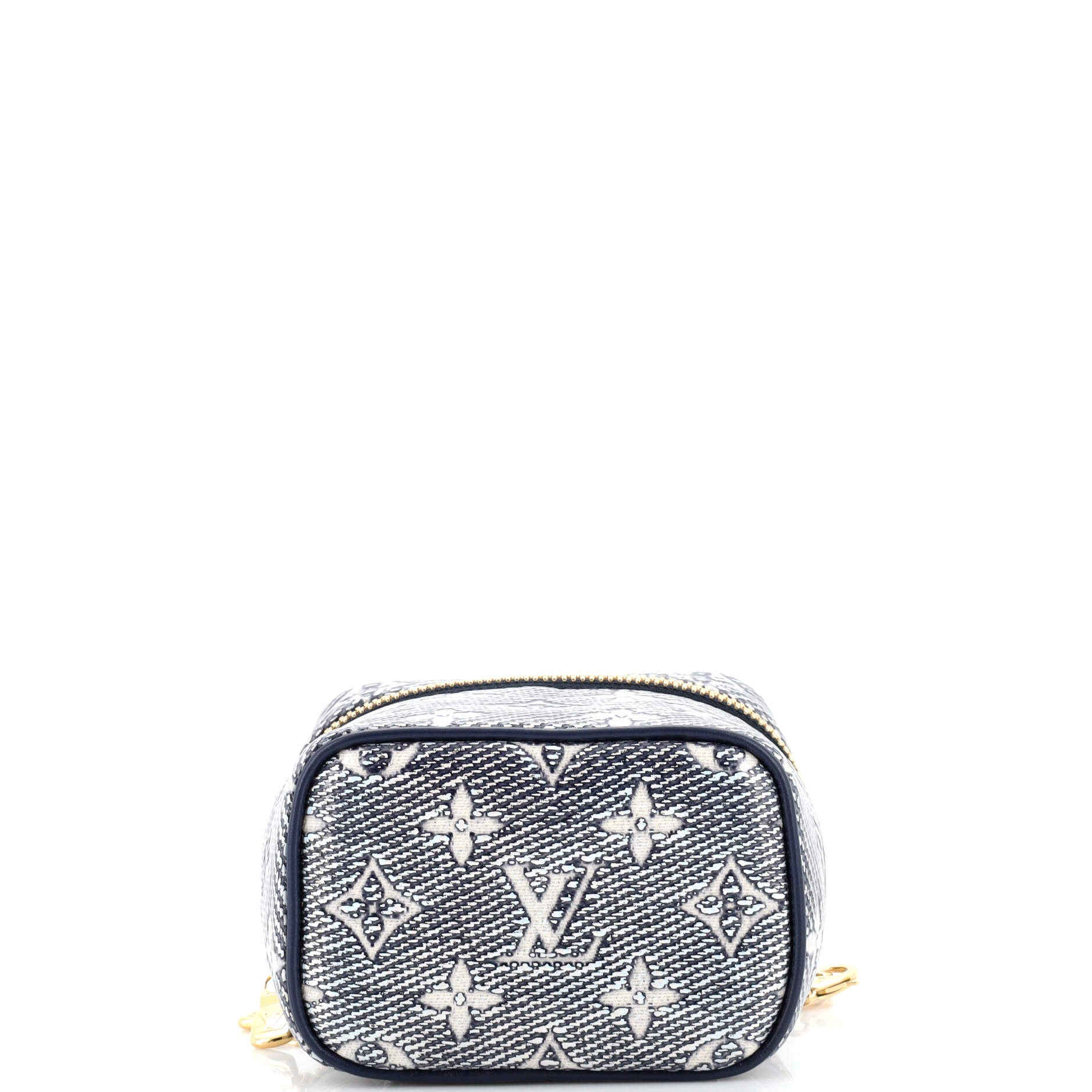 Vanity Handbag Monogram Jacquard Denim Micro