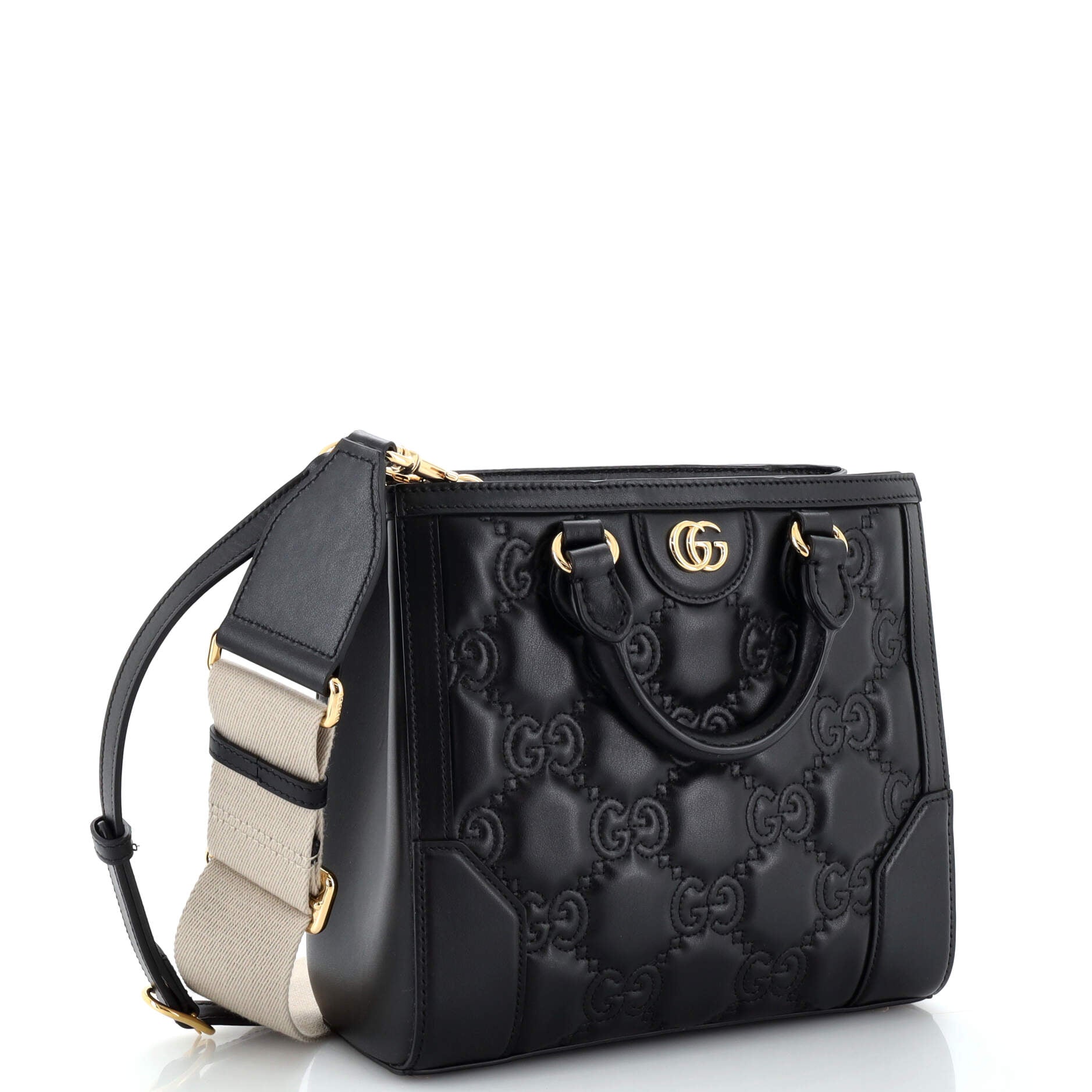 GG Top Handle Tote GG Embossed Matelasse Leather Mini