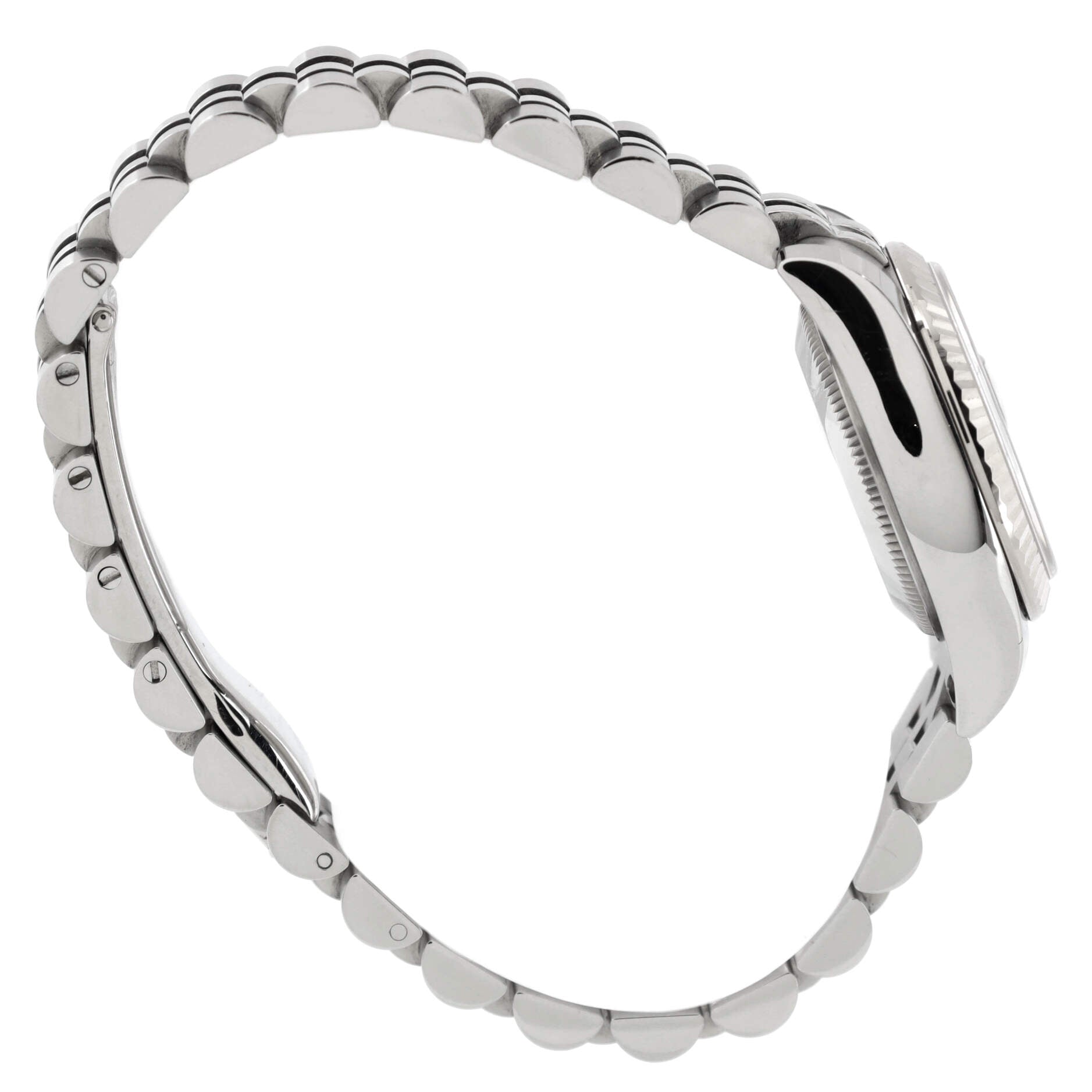 Oyster Perpetual Datejust Automatic Watch Stainless Steel and White Gold with Diamond Markers 26