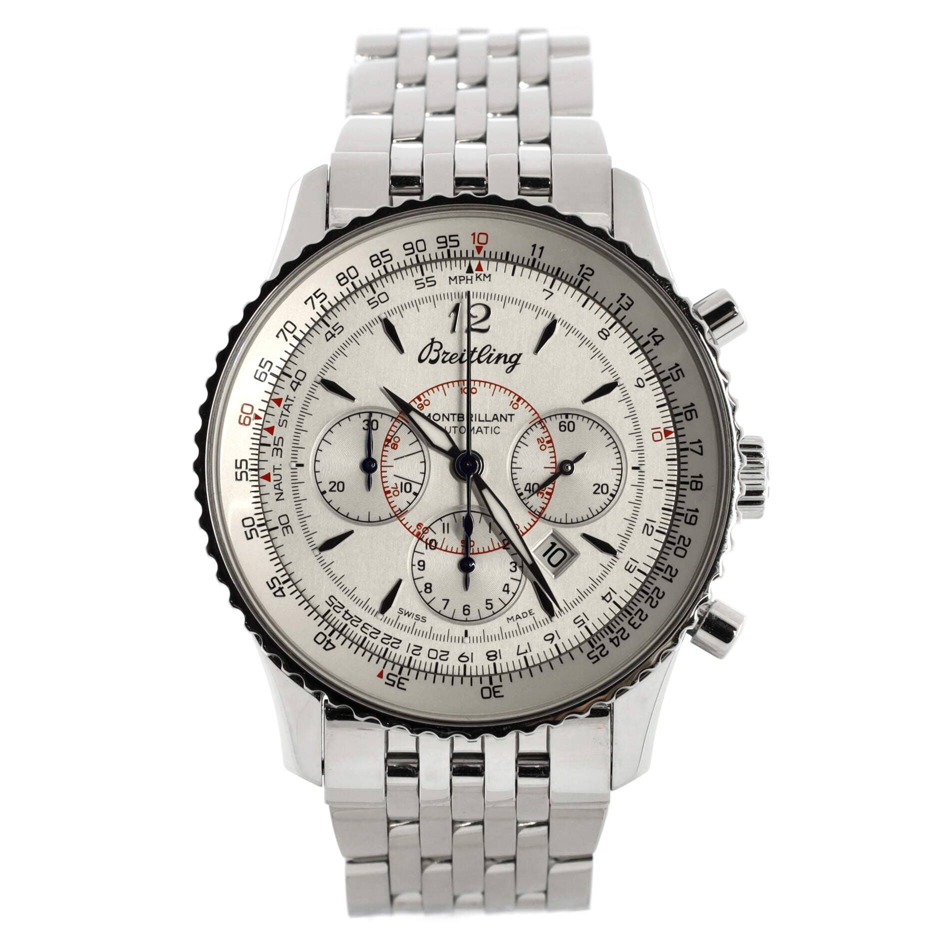 Navitimer Montbrillant Chronograph Automatic Watch Stainless Steel 38