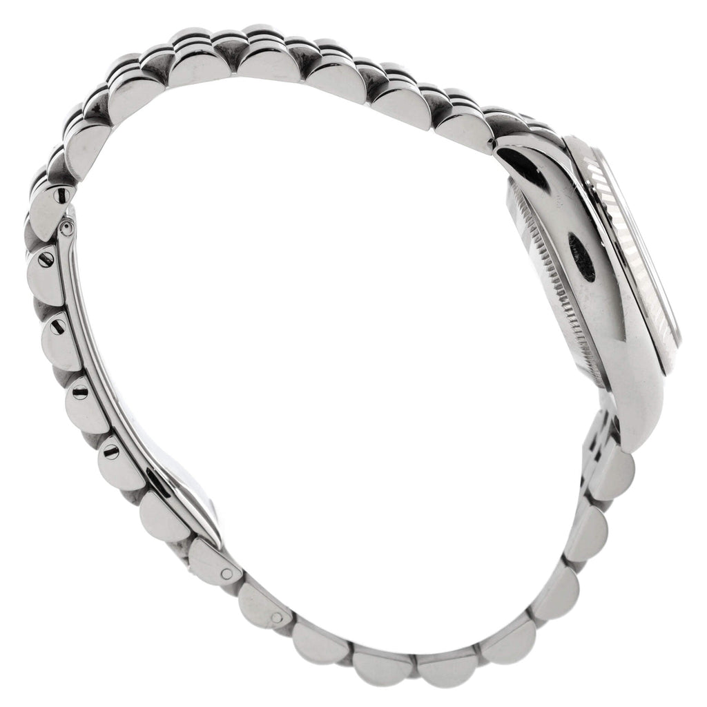 Oyster Perpetual Datejust Automatic Watch Stainless Steel and White Gold with Diamond Markers 26