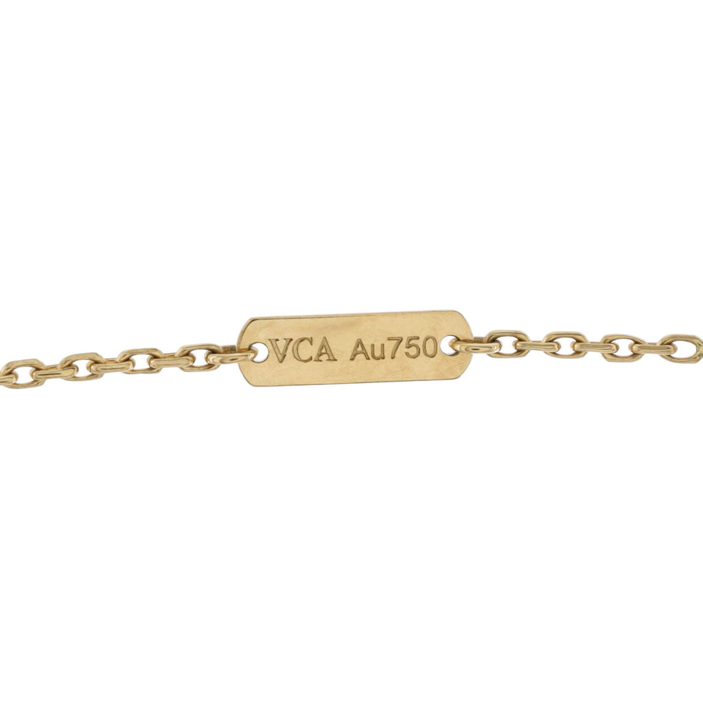 Vintage Alhambra Pendant Necklace 18K Yellow Gold and Onyx