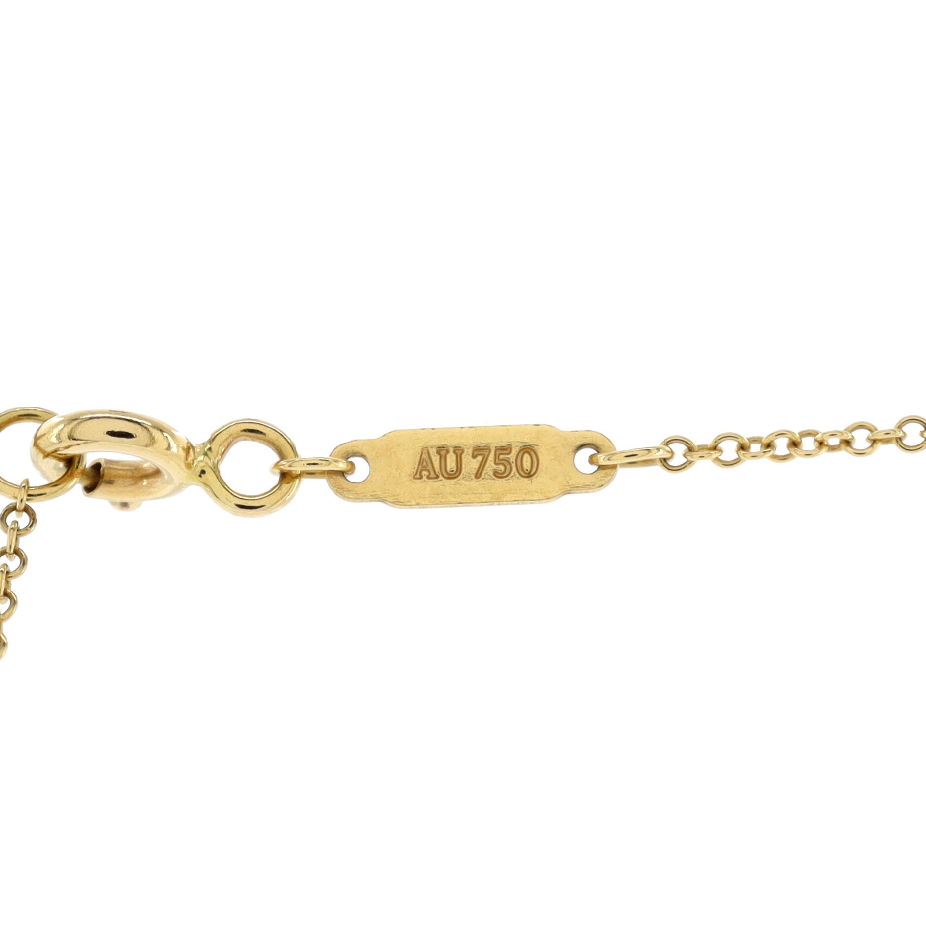 T Smile Pendant Necklace 18K Yellow Gold Large