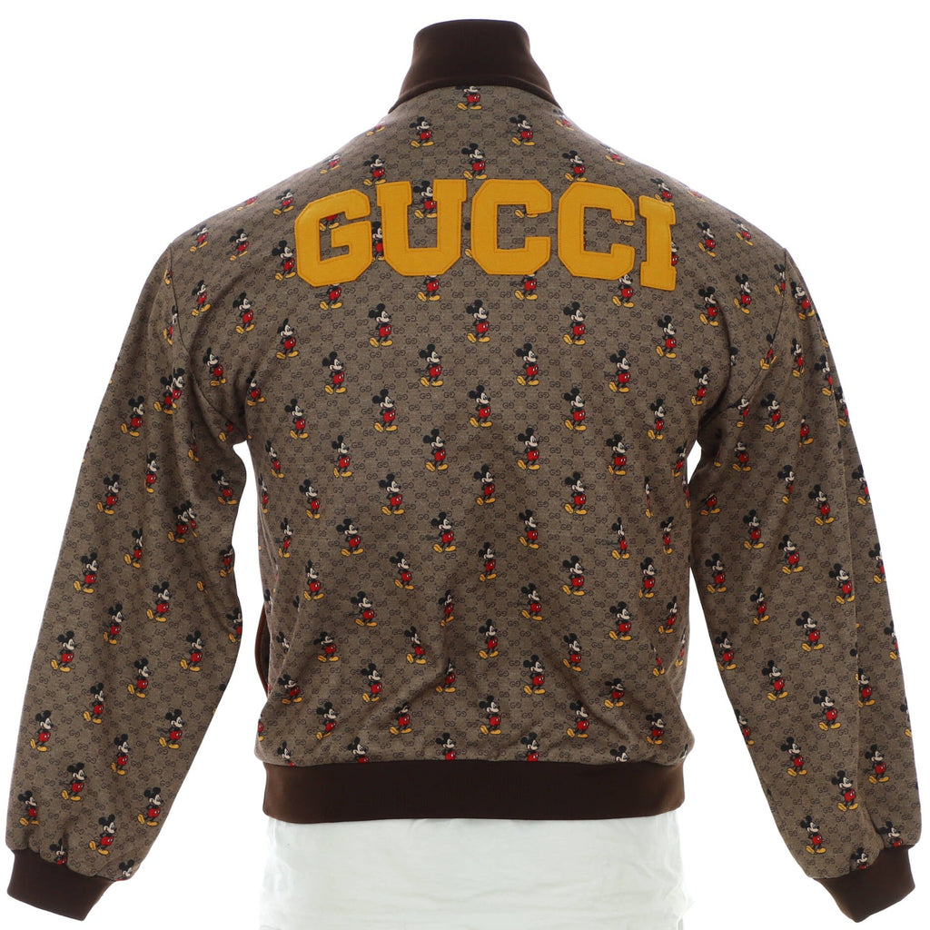 Men's Disney Mickey Mouse Bomber Jacket Printed Mini GG Polyester Blend