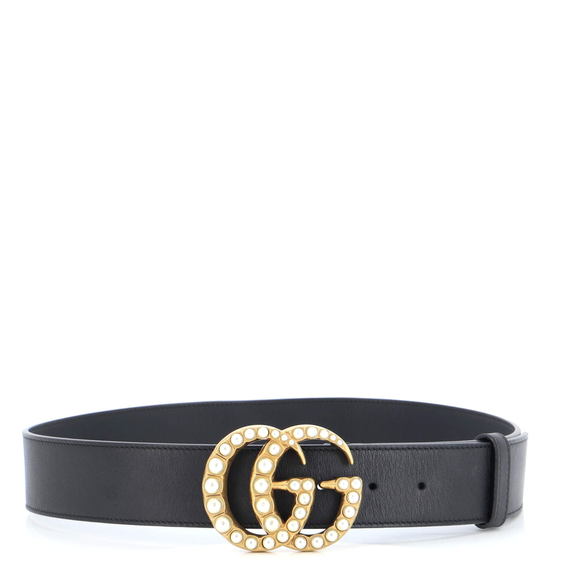Pearly GG Marmont Belt Leather Wide 205