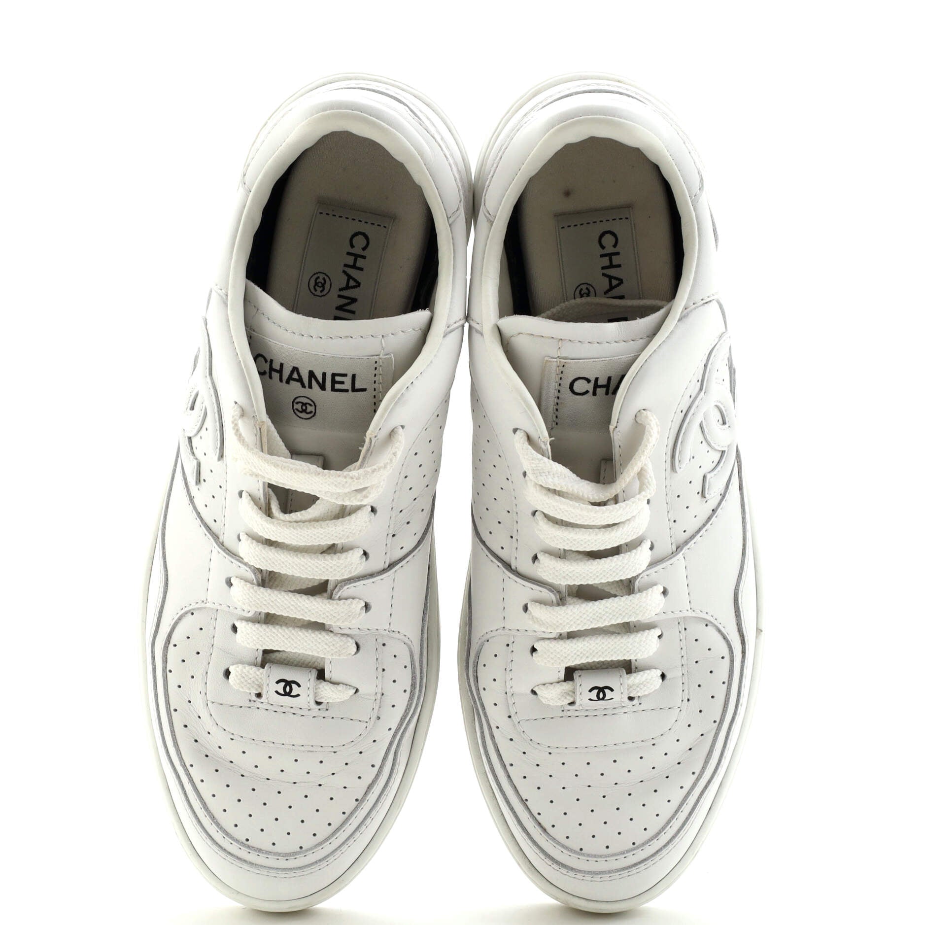Women's CC Low-Top Sneakers Perforated Leather