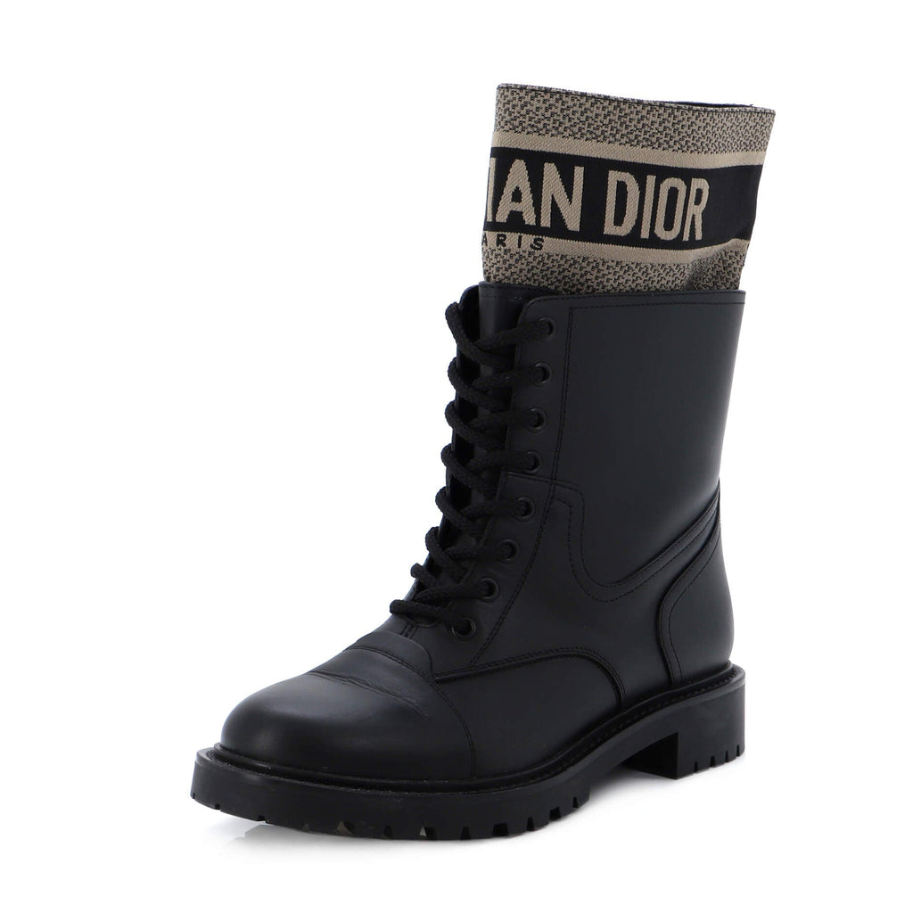 Women's D-Major Ankle Boot Technical Fabric with Leather and Rubber
