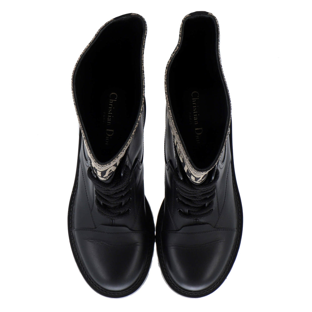 Women's D-Major Ankle Boot Technical Fabric with Leather and Rubber