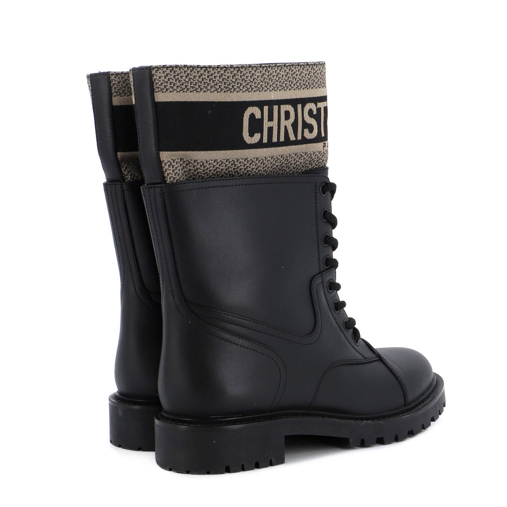 Women's D-Major Ankle Boot Technical Fabric with Leather and Rubber