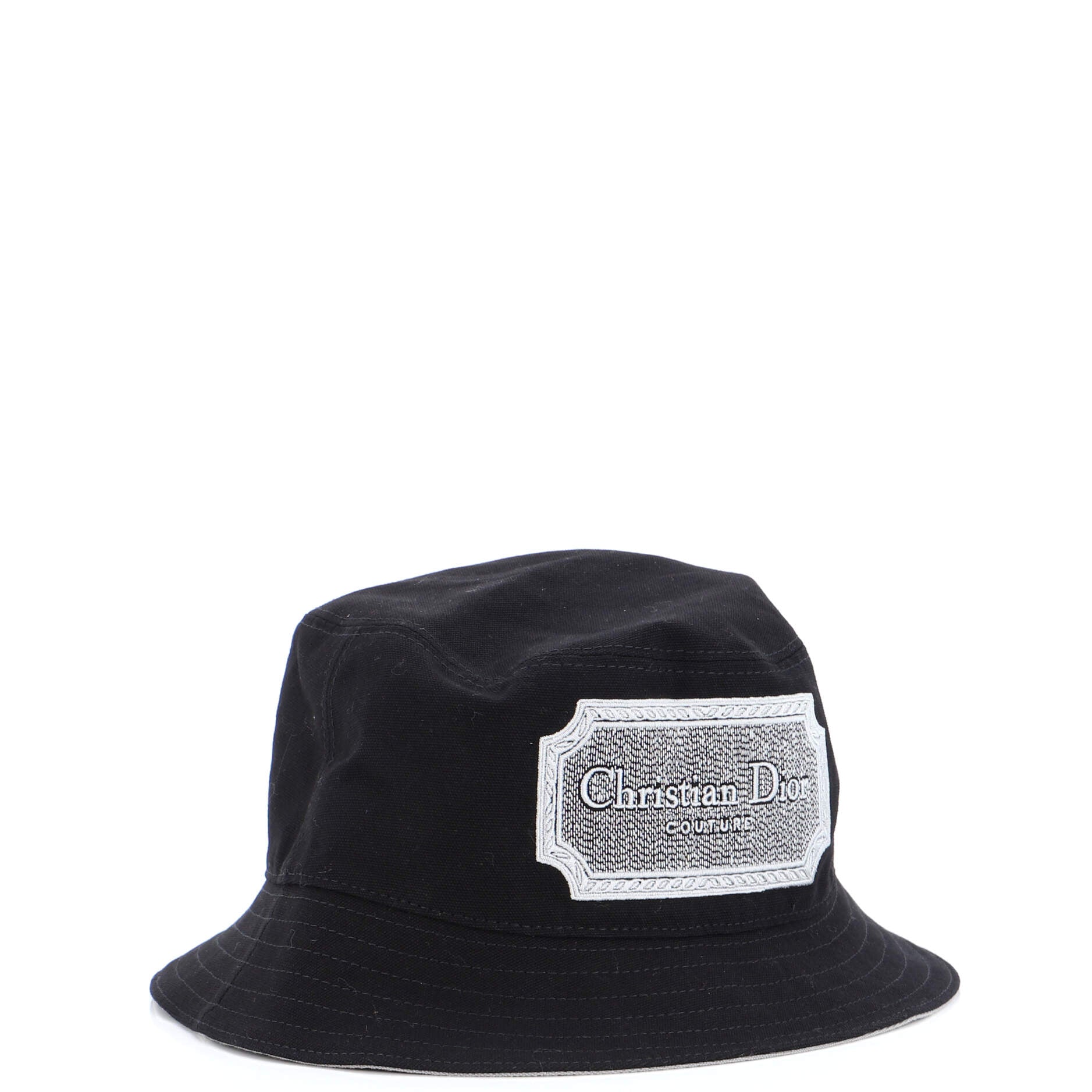 Christian Dior Couture Bucket Hat Embroidered Canvas