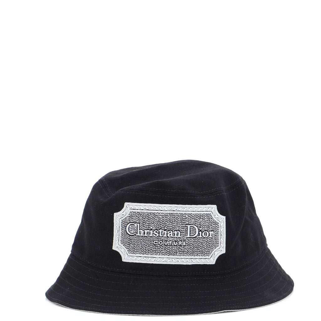 Christian Dior Couture Bucket Hat Embroidered Canvas