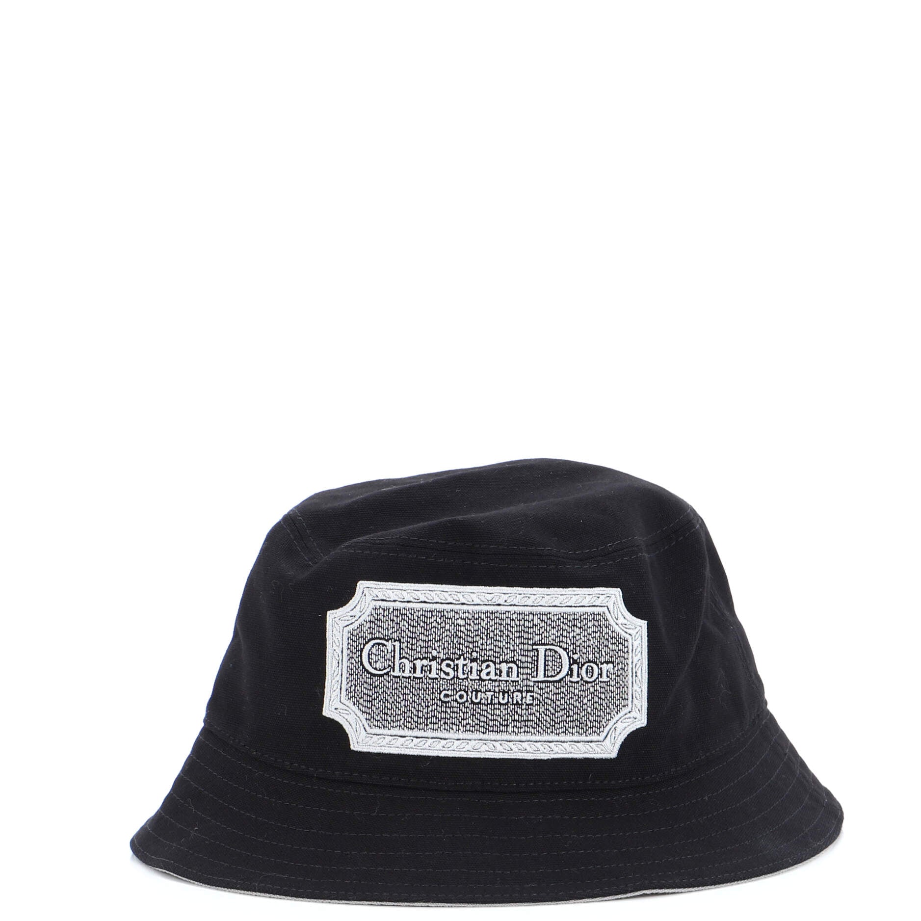 Christian Dior Couture Bucket Hat Embroidered Canvas