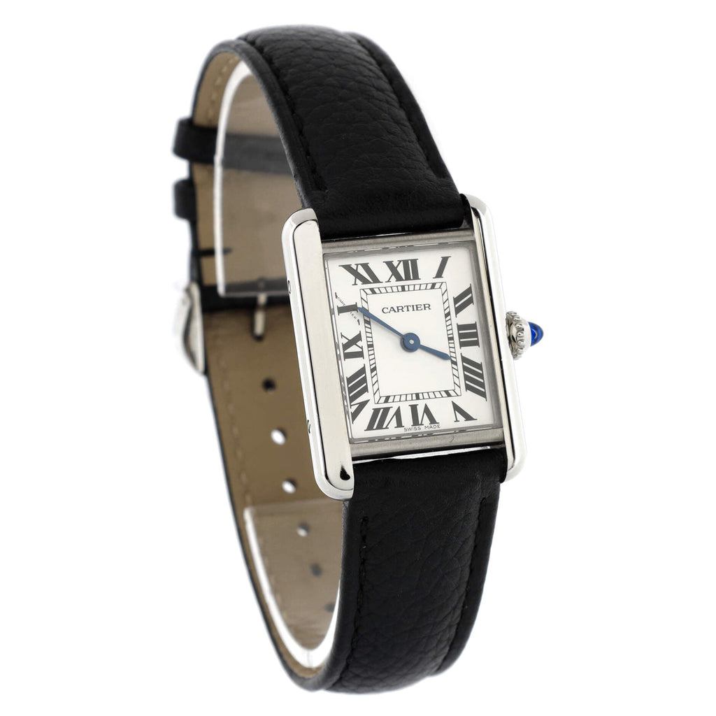 Must de Cartier Tank Quartz Watch Stainless Steel and Leather 22