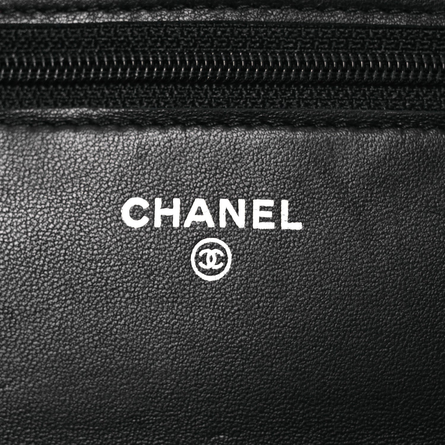 Lambskin Quilted Wallet On Chain WOC Black