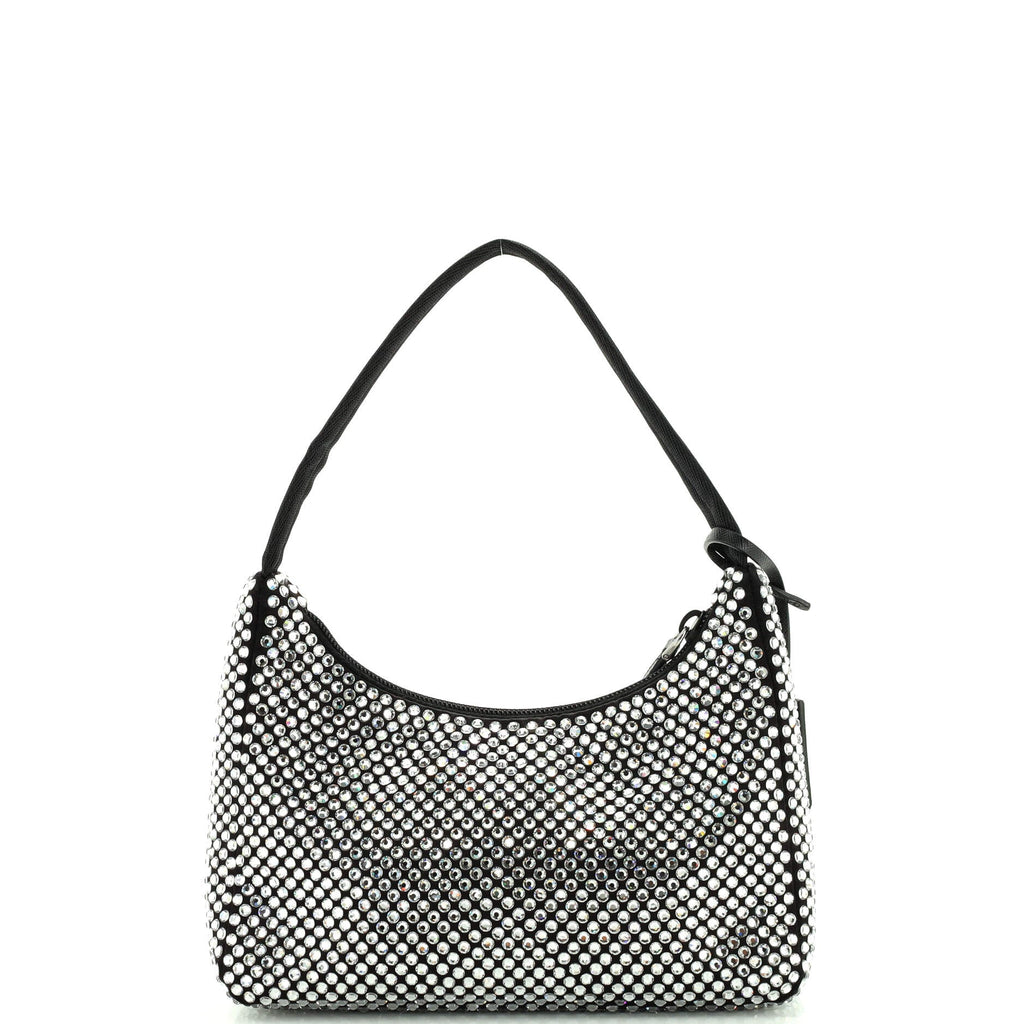 Re-Edition 2000 Hobo Crystal Embellished Satin Mini