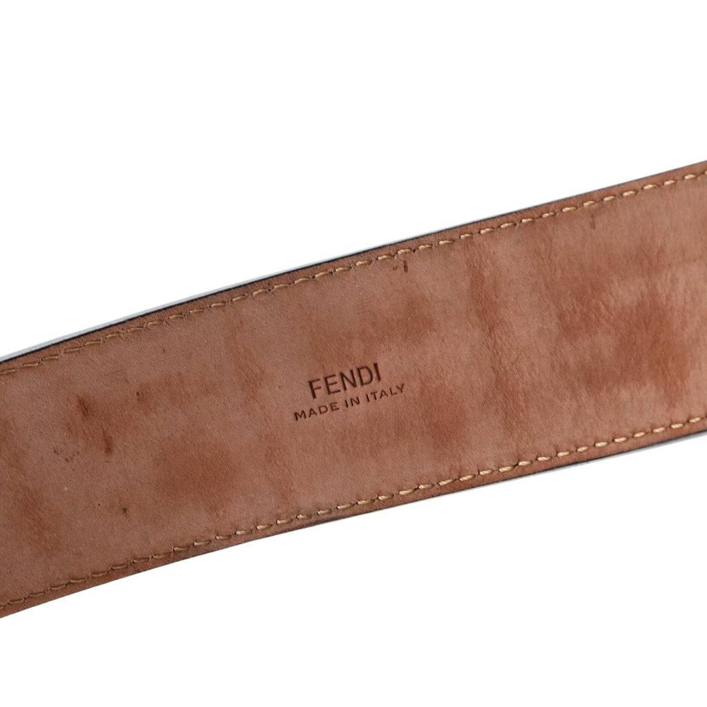 F is Fendi Belt Zucca Embossed Leather Wide 80