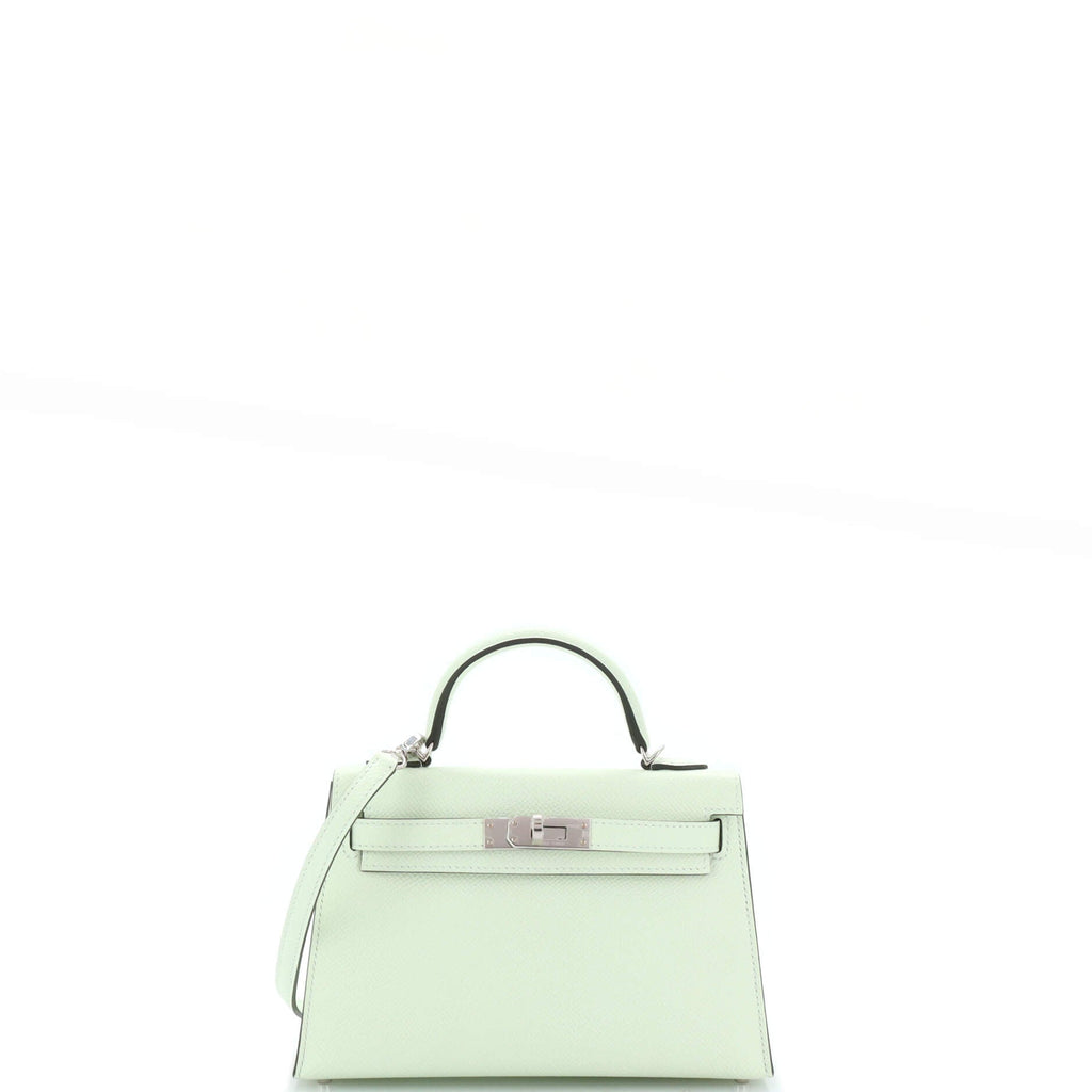 Kelly Mini II Bag Vert Fizz Epsom with Palladium Hardware 20