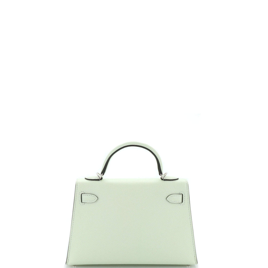 Kelly Mini II Bag Vert Fizz Epsom with Palladium Hardware 20