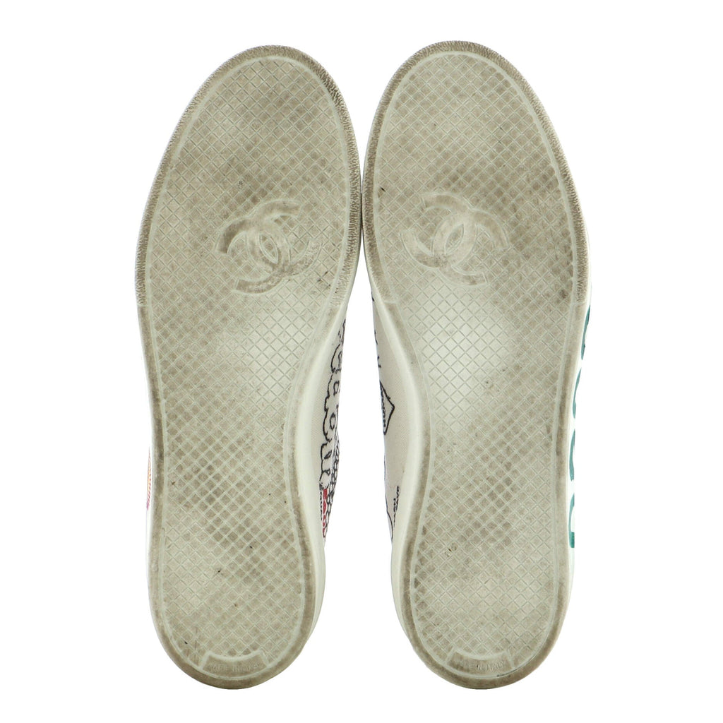 Pharrell Graffiti Low-Top Sneakers Printed Canvas
