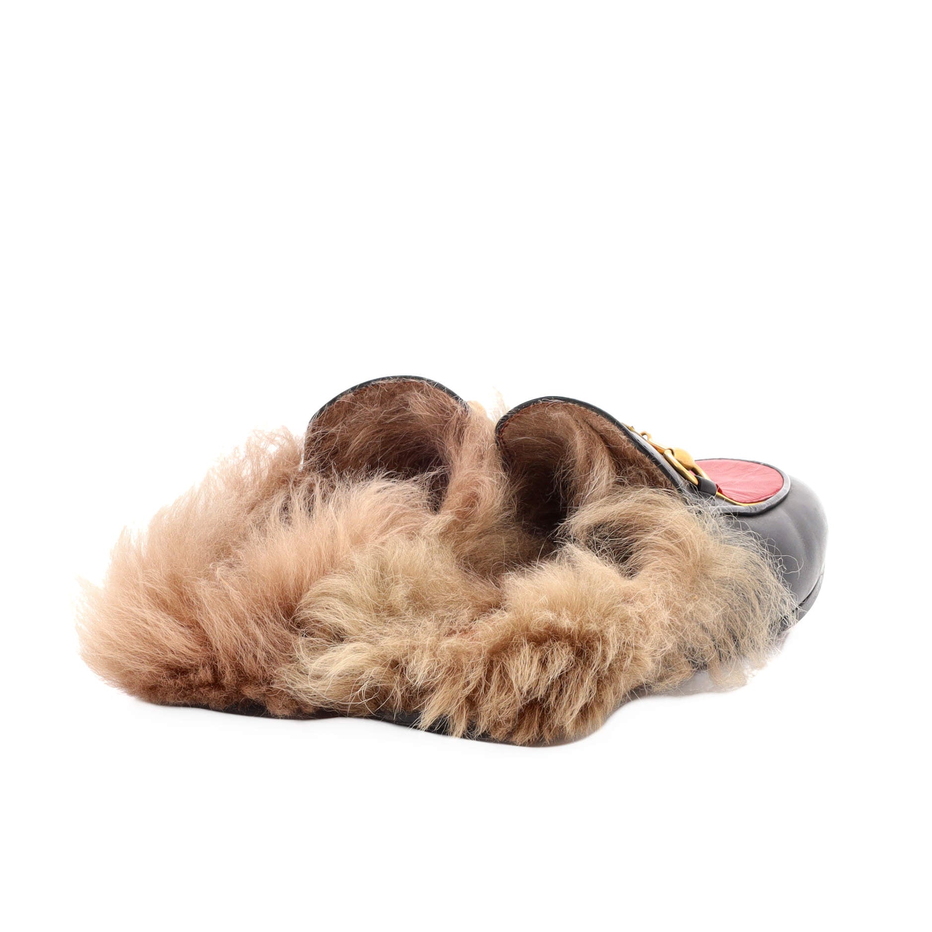 Women's Princetown Mules Leather with Fur