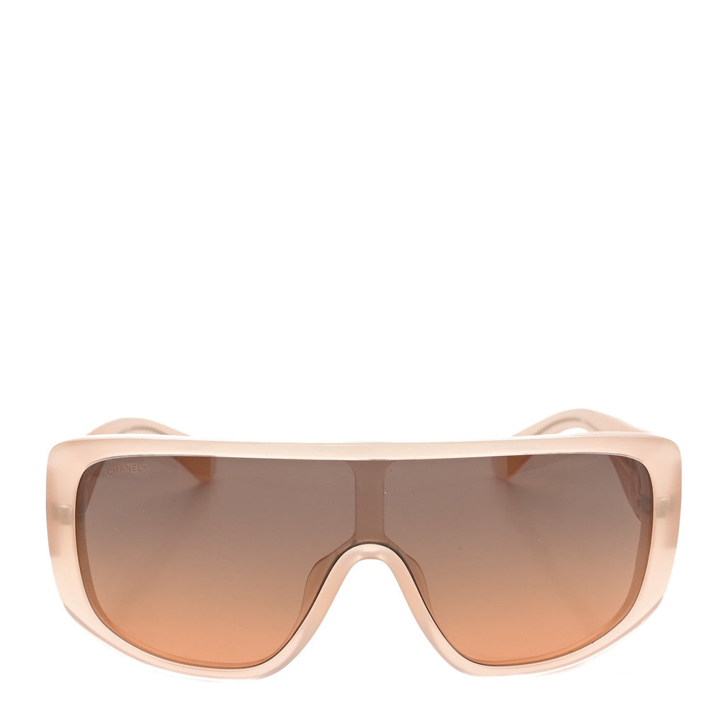 Transparent Acetate Shield Sunglasses 5495 Light Pink