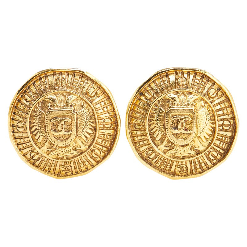 Chanel Coco Mark Cambon Shield Earrings