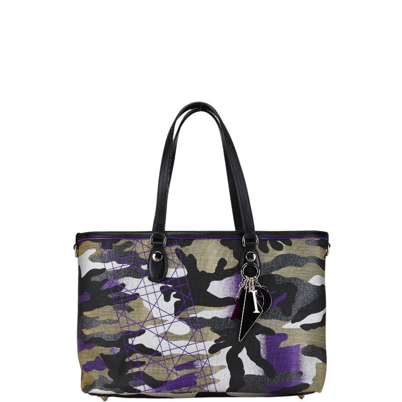 Dior Anselm Reyle Camouflage Canvas Leather Tote Bag