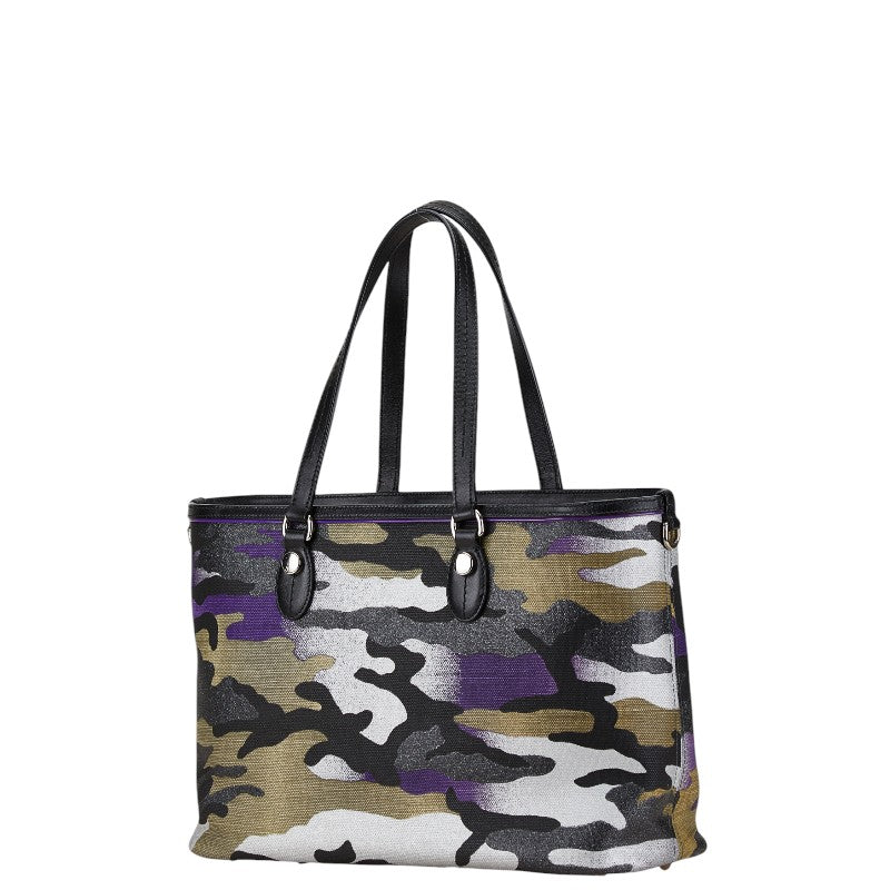 Dior Anselm Reyle Camouflage Canvas Leather Tote Bag