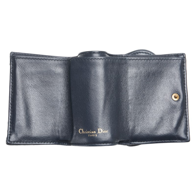 Dior Saddle Oblique Canvas Leather Trifold Wallet