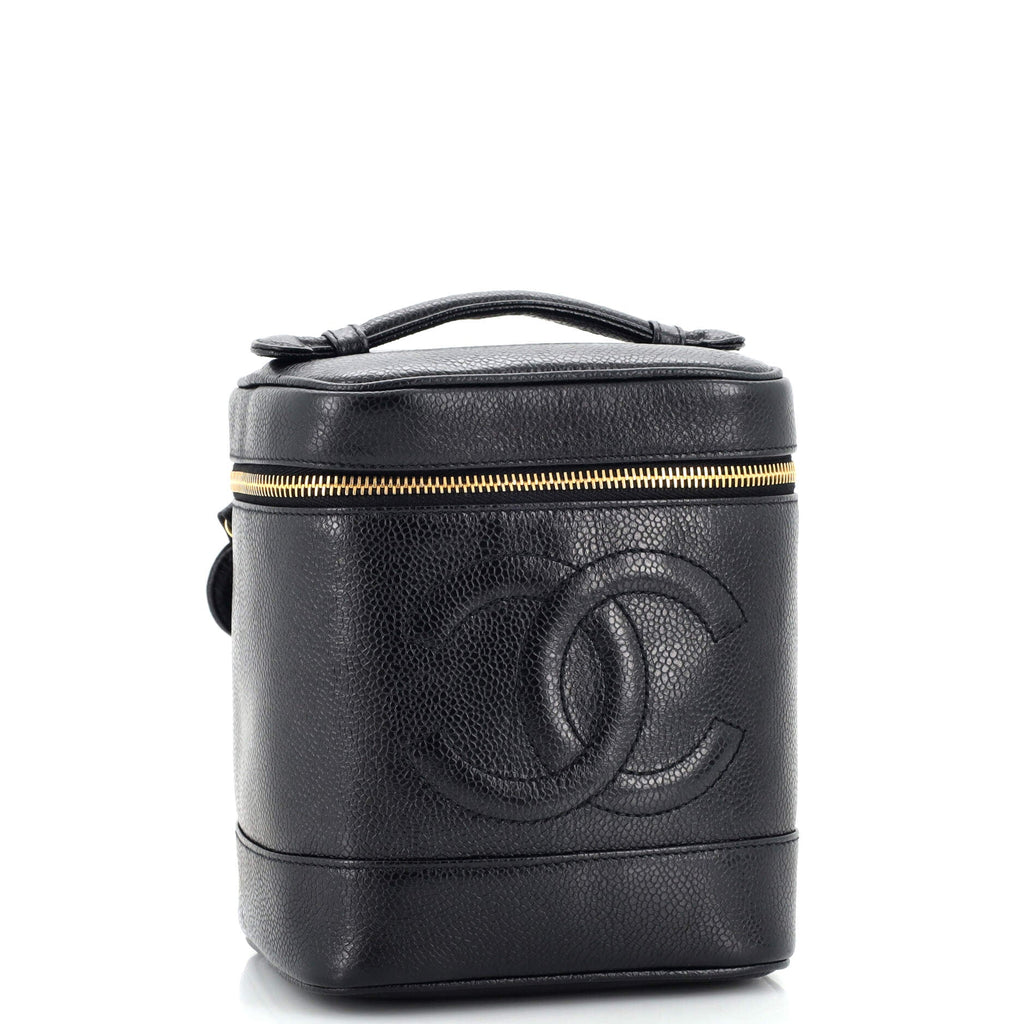 Vintage Timeless Cosmetic Case Caviar Tall