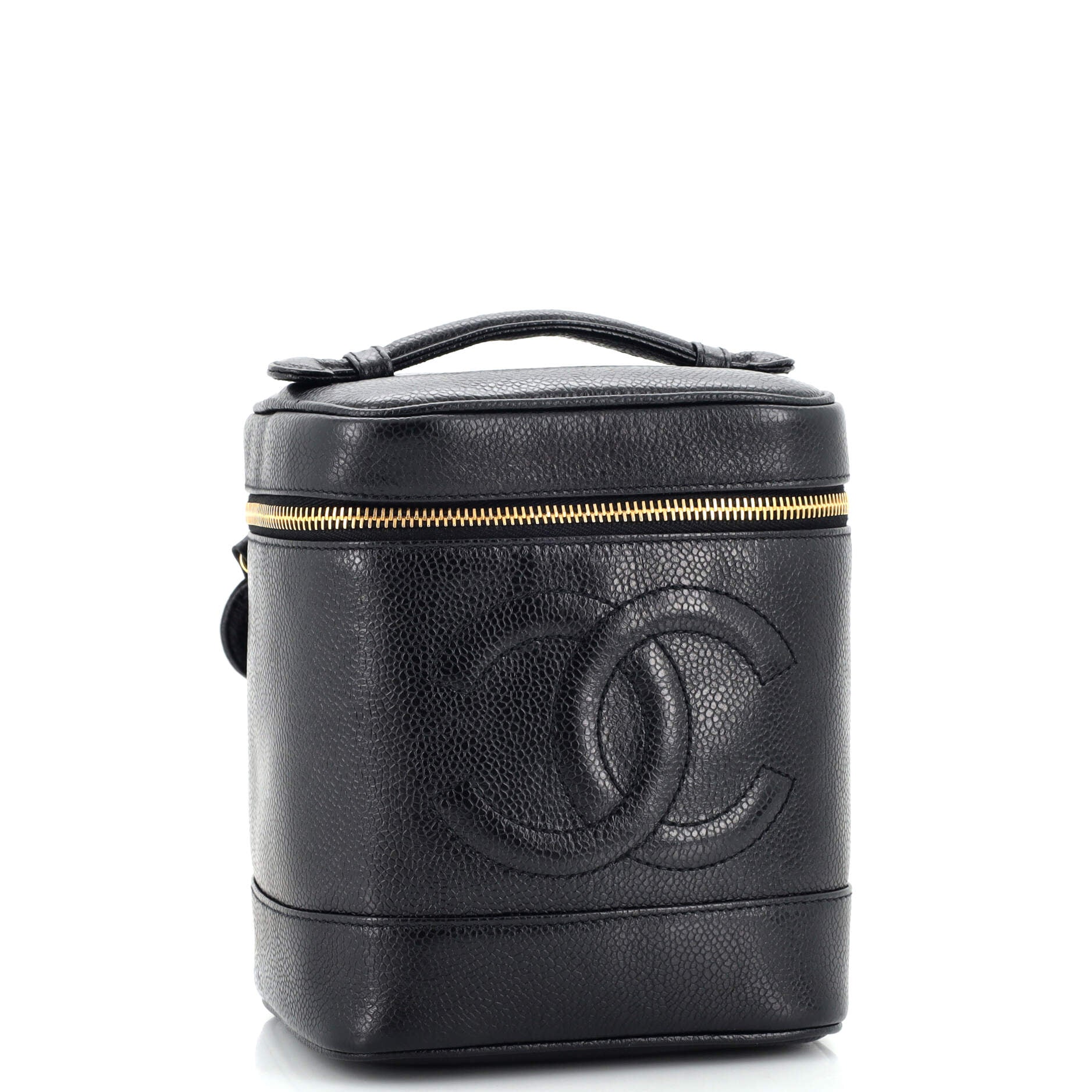 Vintage Timeless Cosmetic Case Caviar Tall