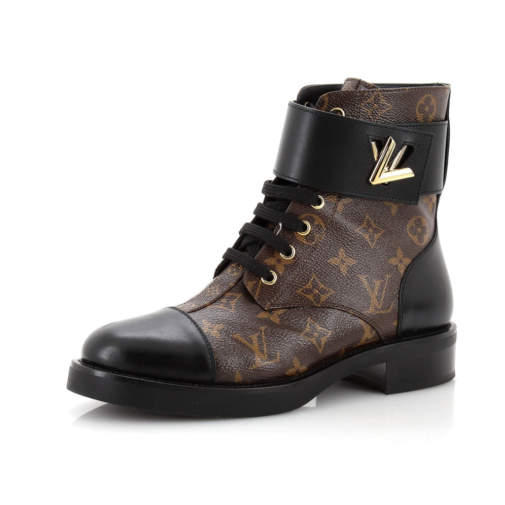 Women's Wonderland Flat Ranger Boots Monogram Canvas and Leather